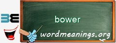 WordMeaning blackboard for bower